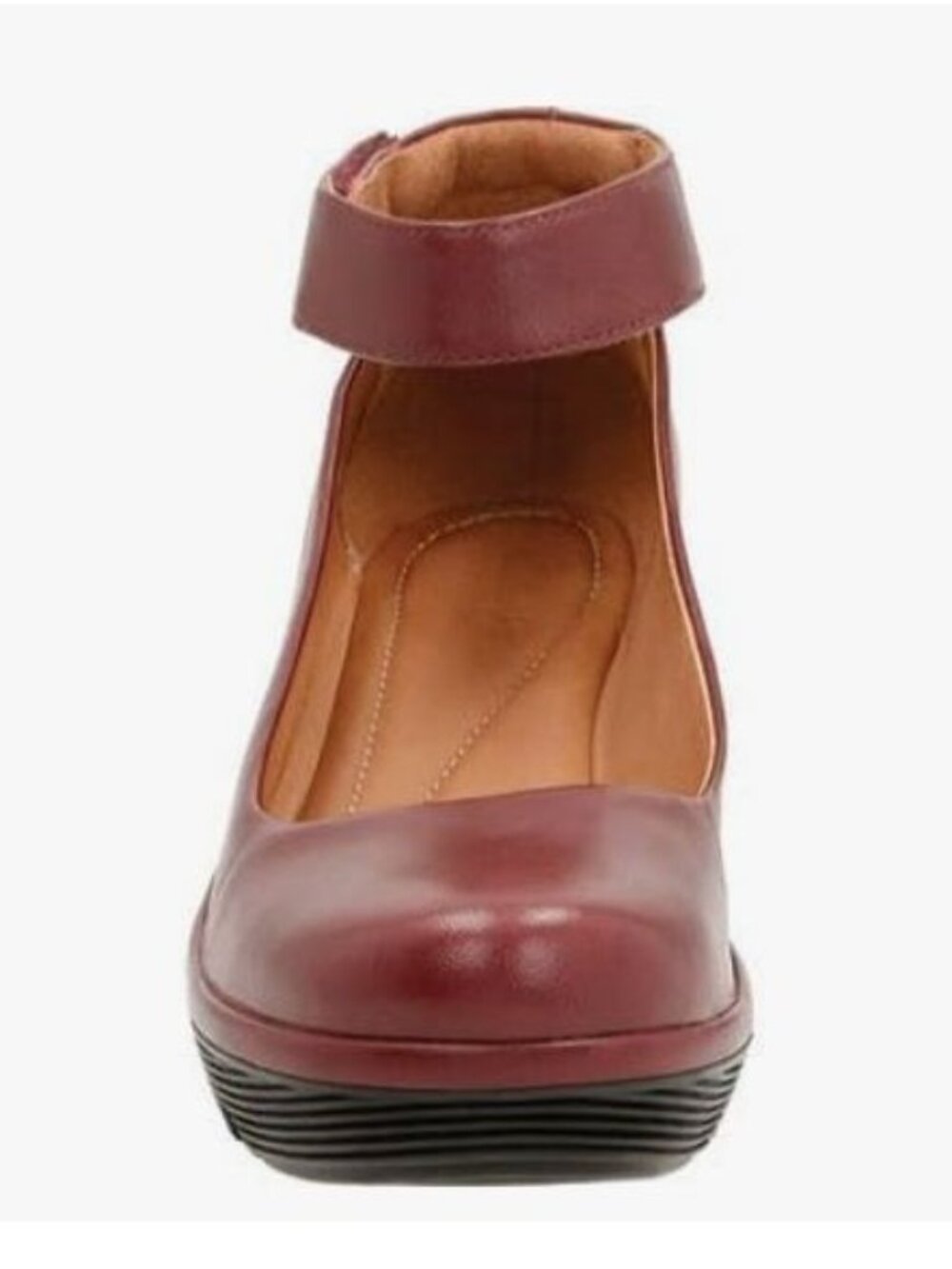 Clarks Women's Burgundy Clarene Tide Printed Wedge Heel Pump Shoes Size US 7.5 - Picture 6 of 16